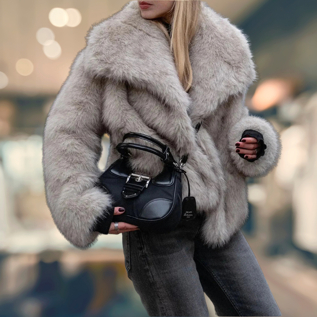 Lina | Musthave puffjacka i syntetpäls