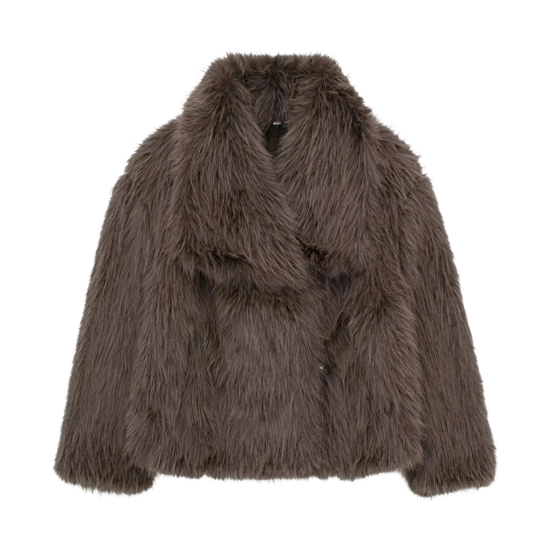 Lina | Musthave puffjacka i syntetpäls