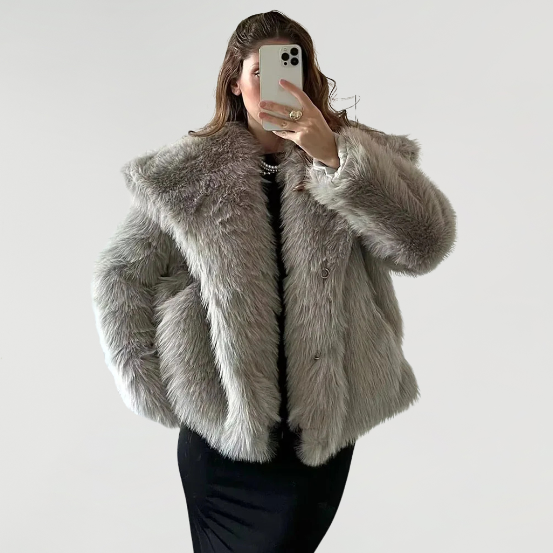 Lina | Musthave puffjacka i syntetpäls