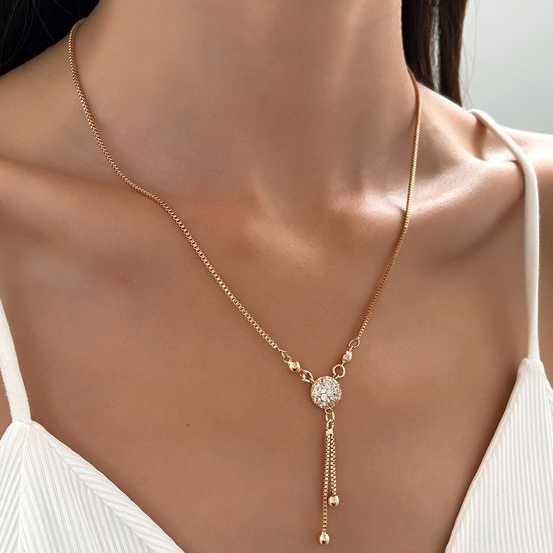 Vintage hängsmycke halsband i guld