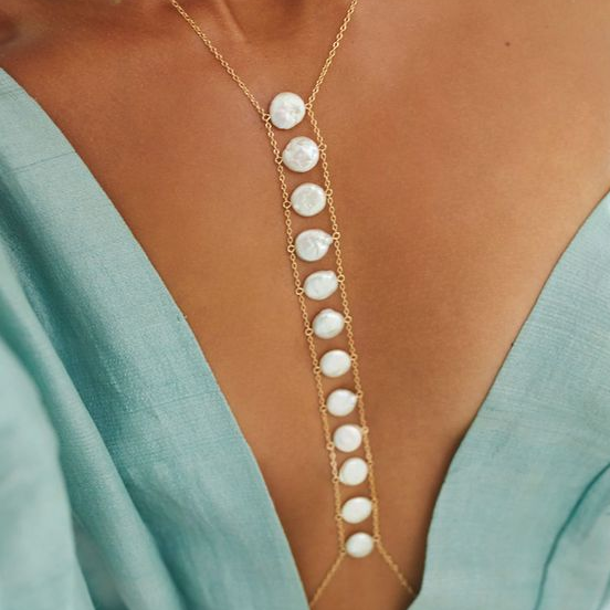 Vintage Pärla Hängsmycke Halsband